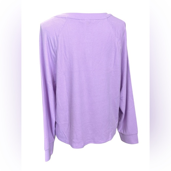 Victoria’s Secret Waffle Knit Pajama Top Purple Size Medium NWT - Picture 3 of 8